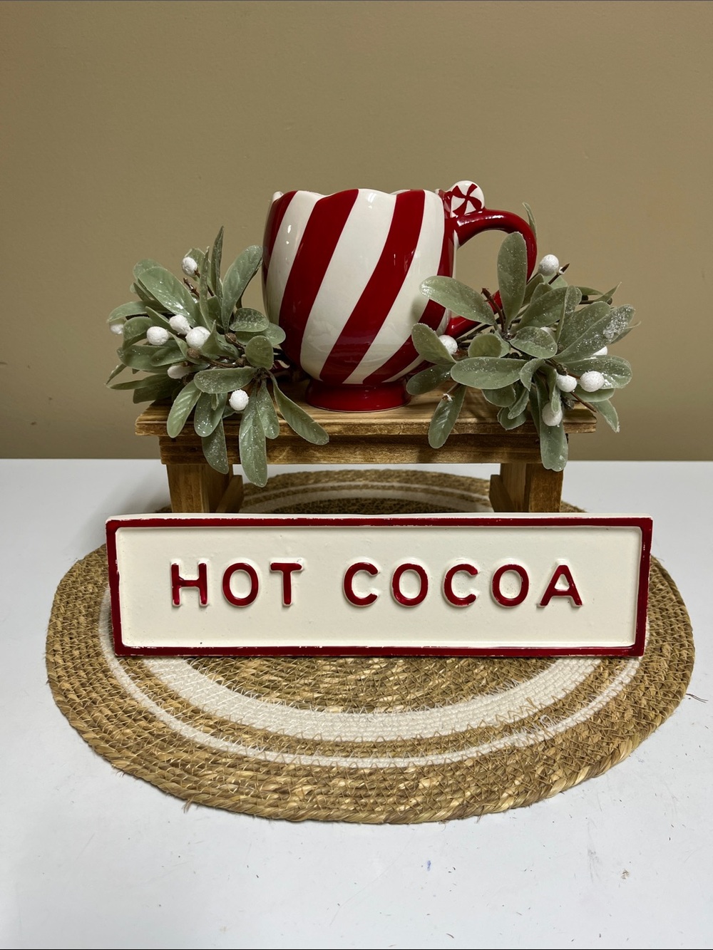 Hearth & Hand Hot Cocoa Sign & Target Mug in good condition